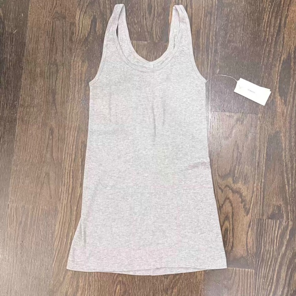 NWT Vince Womens Ribbed Sleeveless Scoop Neck Tank Top Gray Size L - Picture 6 of 9